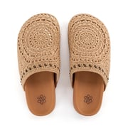 Bolinas Clog - Hand Crochet - Bamboo Medallion