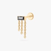 Baguette Chain Flatback Stud