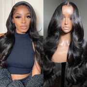 
        Julia Hair Glueless 6x4.75 Pre Cut Lace Wig Body Wave 7x5 Bye Bye Knots Human Hair Wig Put On And Go Wig
      