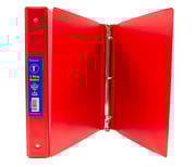 1" Binder - Red, 2 Pockets, 3-Rings