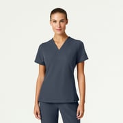 Carte Slim 2-Pocket Scrub Top - Carbon Gray
