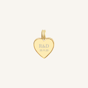 Etch Behold Heart Charm