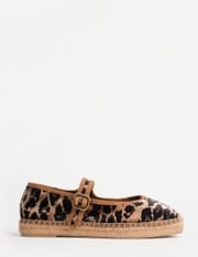 Flora Leopard Velvet Espadrille
