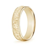 Comfort Fit Hammered Men's Wedding Band
