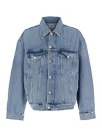 'Stefano' Light Blue Jacket with Classic Collar in Denim Man
