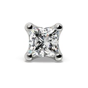 2.5mm Princess-Cut Diamond Nose Ring