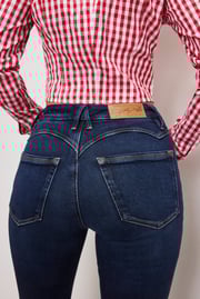 GOOD LEGS COATED STRAIGHT JEANS | BLACK001