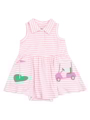 Polo Collar Bodysuit Dress, Golf Applique