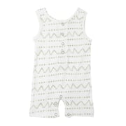 Kids' Organic Sleeveless Romper in Sage Mountains