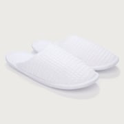 Unisex Organic Cotton Waffle Slippers | Slippers, Socks & Sleep Accessories | The White Company