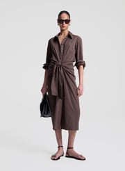 Mila Striped Cotton Midi Shirtdress