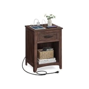 VASAGLE Nightstands with Charging Station and Open Compartment