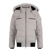 Moose Knuckles CLOUD SHEARLING BOMBER JACKET Stone White
