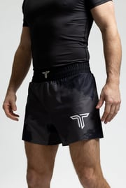 Kaos Camo Pro Fight Shorts (5" & 7" Inseam) - Pirate Black