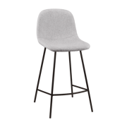 Tabouret de bar en tissu et en métal