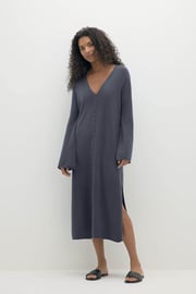 ELOISE BUTTON-FRONT CASHMERE KAFTAN
