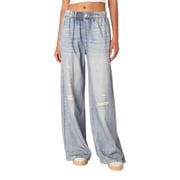 Deep Dive Wide Leg Printed Pant