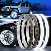 17" Wheel Lights Pure White Rim Lights, 5-Row LED Ultra-Bright for for Truck SUV Car Offroad, IP68 Waterproof