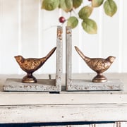 Vintage Iron Songbird Bookends