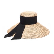 Mirabel Grosgrain Wide-Brim Sunhat