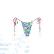 Micro Thong Tie Side Bikini Bottom - Mermaid Garden