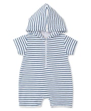 Cabana Terry Stripes Blue Romper