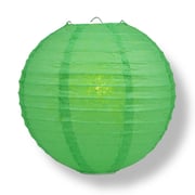 16" Emerald Green Round Paper Lantern, Even Ribbing, Chinese Hanging Wedding & Party Decoration