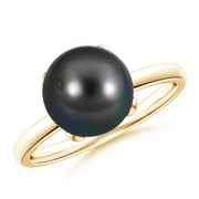 Classic Solitaire Tahitian Pearl Ring