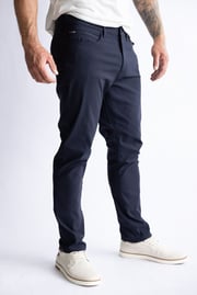 Copper & Oak Exposed Zipper 5 Pocket Pants for Men in Deep Navy | K5S901-425-DPNVY