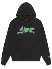 ICECREAM Running Dog Cotton-Jersey Hoodie Black