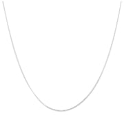 Sterling Silver Very Fine 0.5mm Diamond Cut Curb Chain 14 - 32 Inches