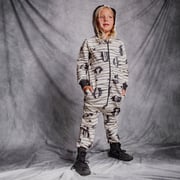 Zip Jumpsuit -'Mummy Zip Jumpsuit' - Black & White