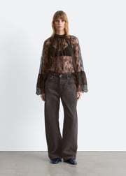 Flounced Lace Blouse