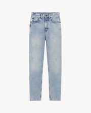 80's Cropped Jeans in Light Caribbean Blue Denim