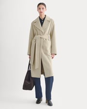 ReWool Belted Blanket Coat | Deep Navy