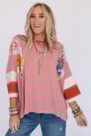 Britt Patchwork Top - Red