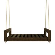 Amish Casual Lancaster Daybed Swing Bed, 4 Ft Dark Walnut