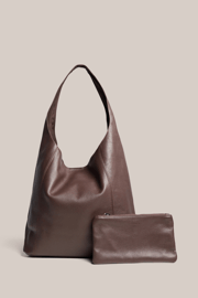 Scarlett 2.0 Dark Chocolate Leather Hobo