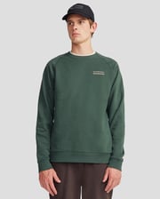 Men's Heritage Logo Brushed Crew - Deep Forest