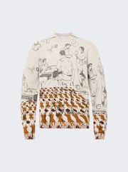 Print Jacquard Jumper Dove Grey