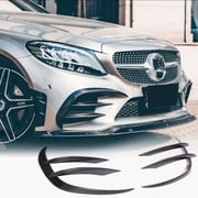 Mercedes Benz W205 C205 A205 Sport C43 AMG Facelift 2019-2021 Front Bumper Fins Dry Carbon Fiber/FRP