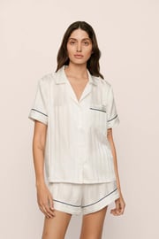 Inez Washable Silk Jacquard Short PJ Set