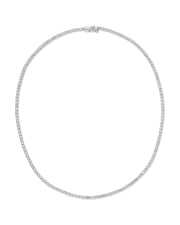 The Prong-Set Tennis Necklace- Silver