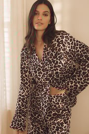 By Anthropologie Oversized Button-Front Pajama Shirt