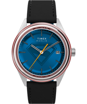 Timex x Superman Marlin® Jet Automatic 38mm Leather Strap Watch