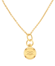 Aquarius Zodiac Charm Necklace