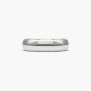 Comfort Fit Domed Men's Wedding Band In White Tungsten Carbide by TRITON (6.00mm)