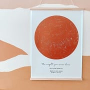 Map poster of The day you became my daddy (Star map)
