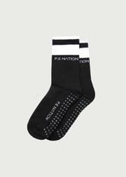 HOMAGE GRIP CREW SOCK IN BLACK
