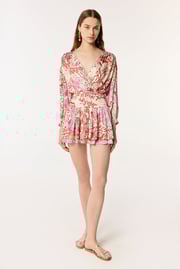 Mini Dress Colleen - Red Geo Fish
